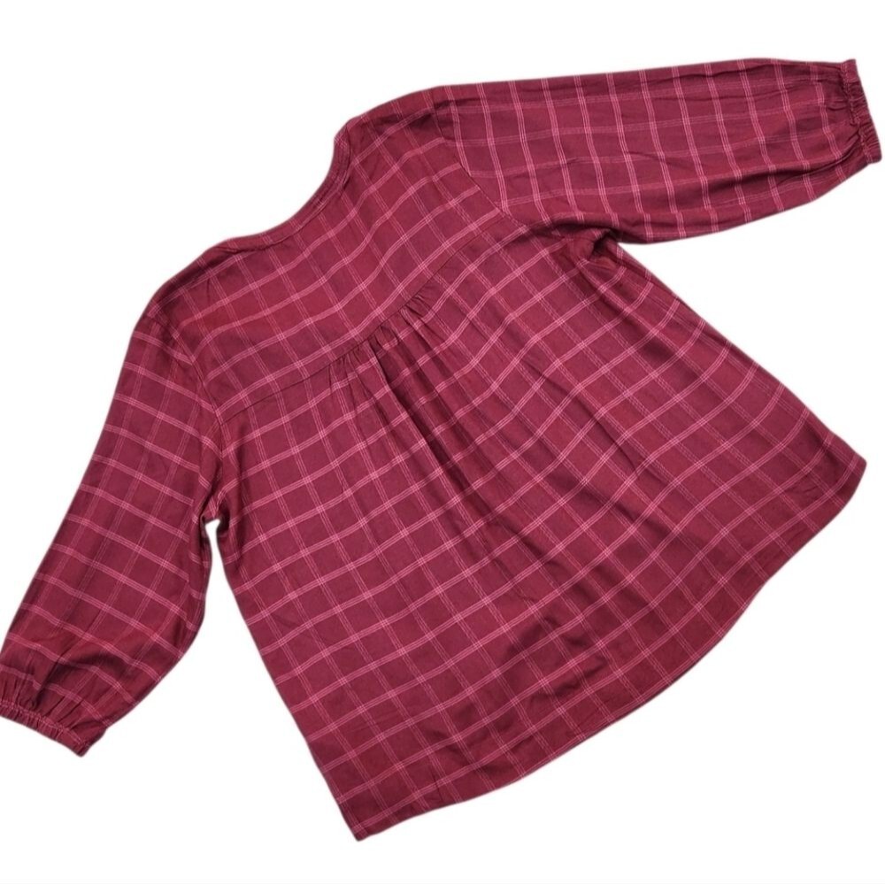 Wrangler Women's Blouses/ Shirt Long Sleeve Burgundy Red V-Neck Size XL - Picture 11 of 12